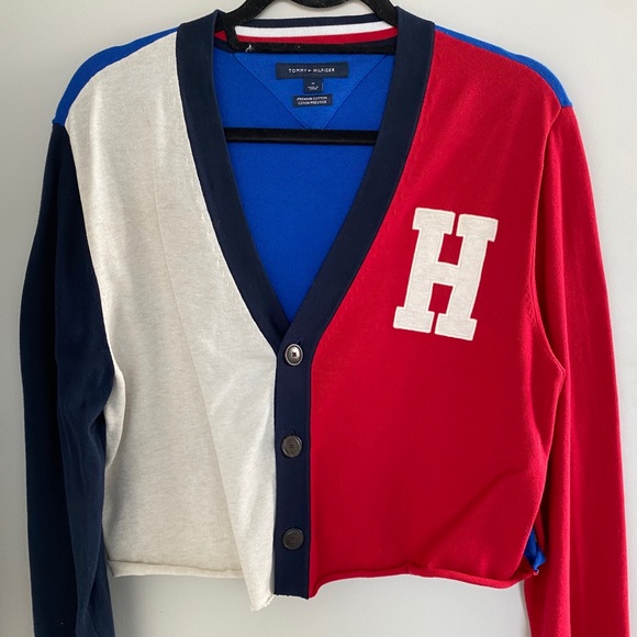 Vintage Tommy Hilfiger Cropped Cardigan - Picture 1 of 4